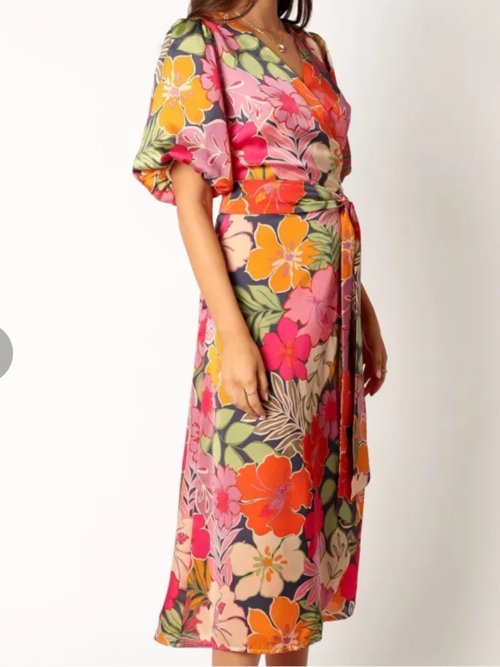 NWOT Dress Forum floral wrap dress size small